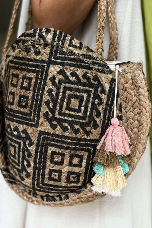Laundry B Geo Jute Circle Bag